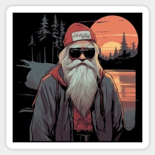 Santa Sunset Sticker